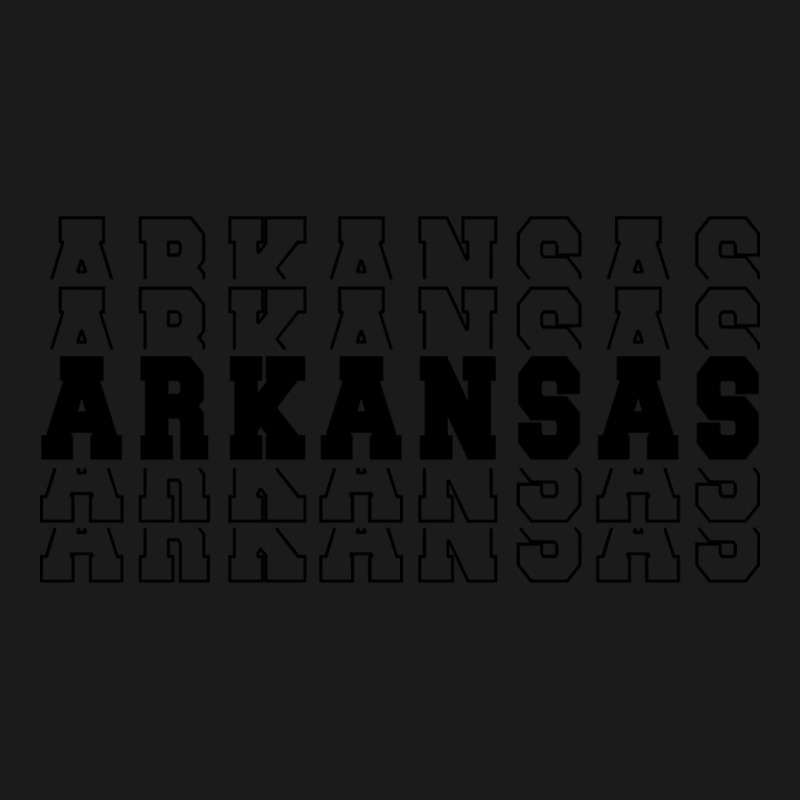 Arkansas Stacked Black Color Full-length Apron | Artistshot