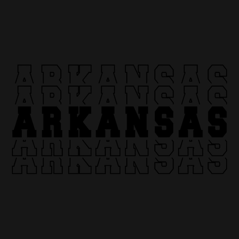 Arkansas Stacked Black Color Medium-length Apron | Artistshot