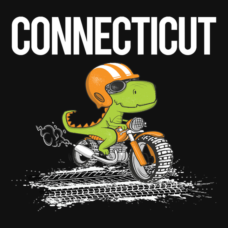 Biking Dinosaur Connecticut Graphic Youth T-shirt | Artistshot