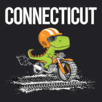 Biking Dinosaur Connecticut Youth Tee | Artistshot