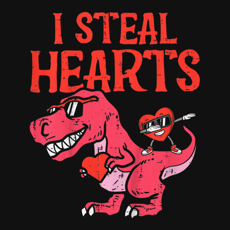 Trending Kids I Steal Hearts Dino Dab Toddler Baby Boys Valentines Day Graphic T-shirt | Artistshot