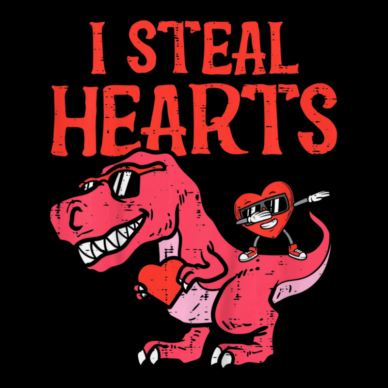 Trending Kids I Steal Hearts Dino Dab Toddler Baby Boys Valentines Day Zipper Hoodie | Artistshot