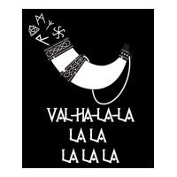 Valhalala Funny Viking Design  Green V-neck Tee | Artistshot