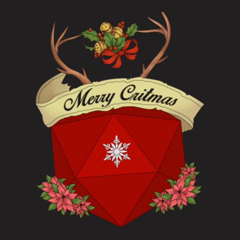 Merry Critmas Dice T-shirt | Artistshot