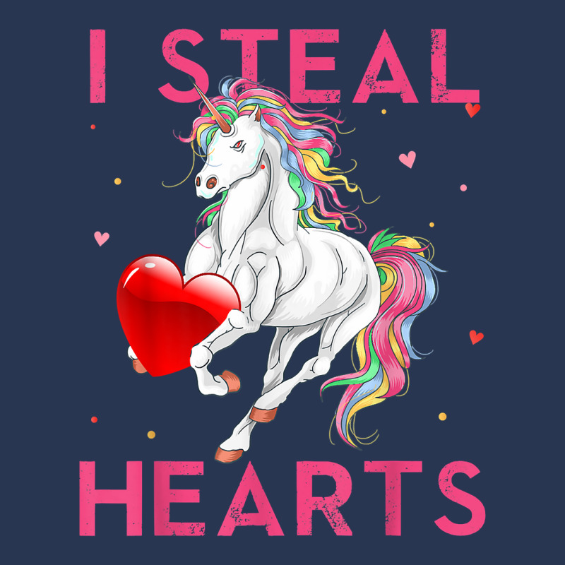 I Steal Hearts Valentines Unicorn Shirt Valentine Apparel T Shirt Men Denim Jacket | Artistshot