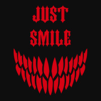 Horror Just Smile Creepy Teeth Sport Gym Fitness Life Training Trainin Crop Top | Artistshot