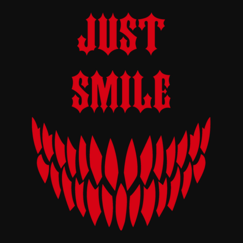 Horror Just Smile Creepy Teeth Sport Gym Fitness Life Training Trainin Crop Top by IndiaSwam | Artistshot