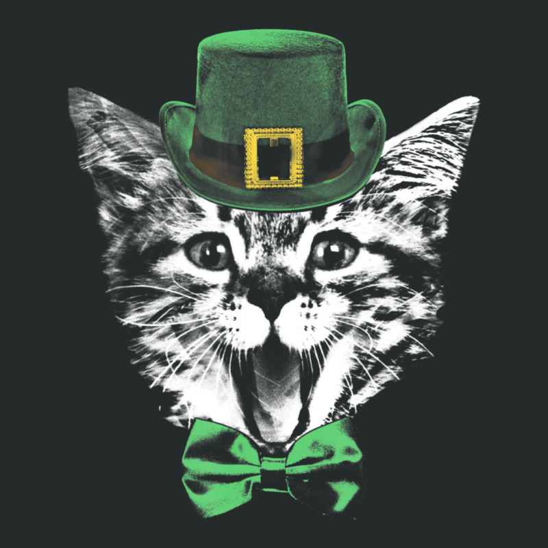 Limited Edition Leprechaun Cat St Patricks Days St Catrick's Day Cat L Women's Triblend Scoop T-shirt by Ricarda Petrie | Artistshot