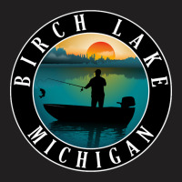 Birch Lake Fishing Michigan Sunset T-shirt | Artistshot