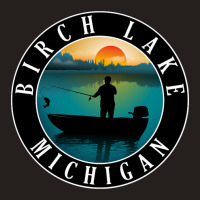 Birch Lake Fishing Michigan Sunset Tank Top | Artistshot