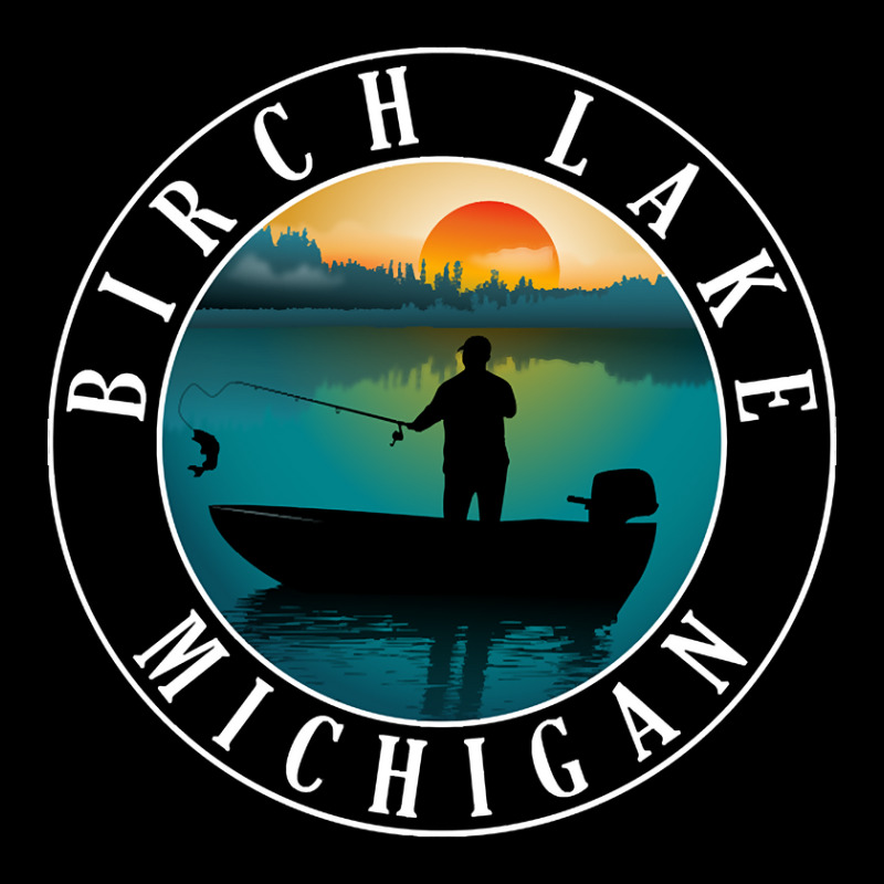 Birch Lake Fishing Michigan Sunset Men's Long Sleeve Pajama Set | Artistshot