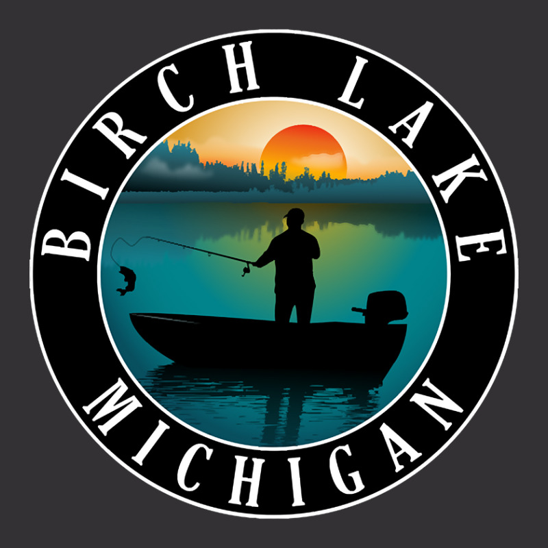 Birch Lake Fishing Michigan Sunset Vintage Short | Artistshot