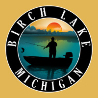 Birch Lake Fishing Michigan Sunset Vintage Hoodie And Short Set | Artistshot