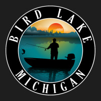 Bird Lake Fishing Michigan Sunset Classic T-shirt | Artistshot