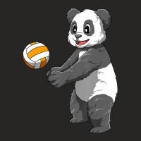 Limited Edition Panda Volleyball Panda Playing Volleyball Panda Ladies Fitted T-shirt | Artistshot