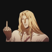 Alucard Flipping The Bird Round Patch | Artistshot