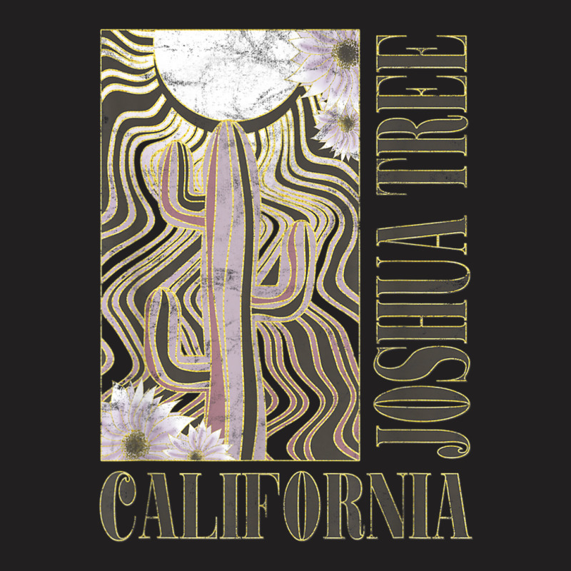 California Joshua Tree Wavy Sun Desert Cactus T-shirt | Artistshot