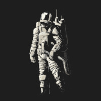 Pondering Astronaut Classic T-shirt | Artistshot