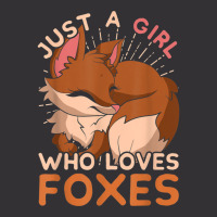 Just A Girl Who Loves Foxes Cute Wild Animal Women Gift Fox Vintage Hoodie And Short Set | Artistshot