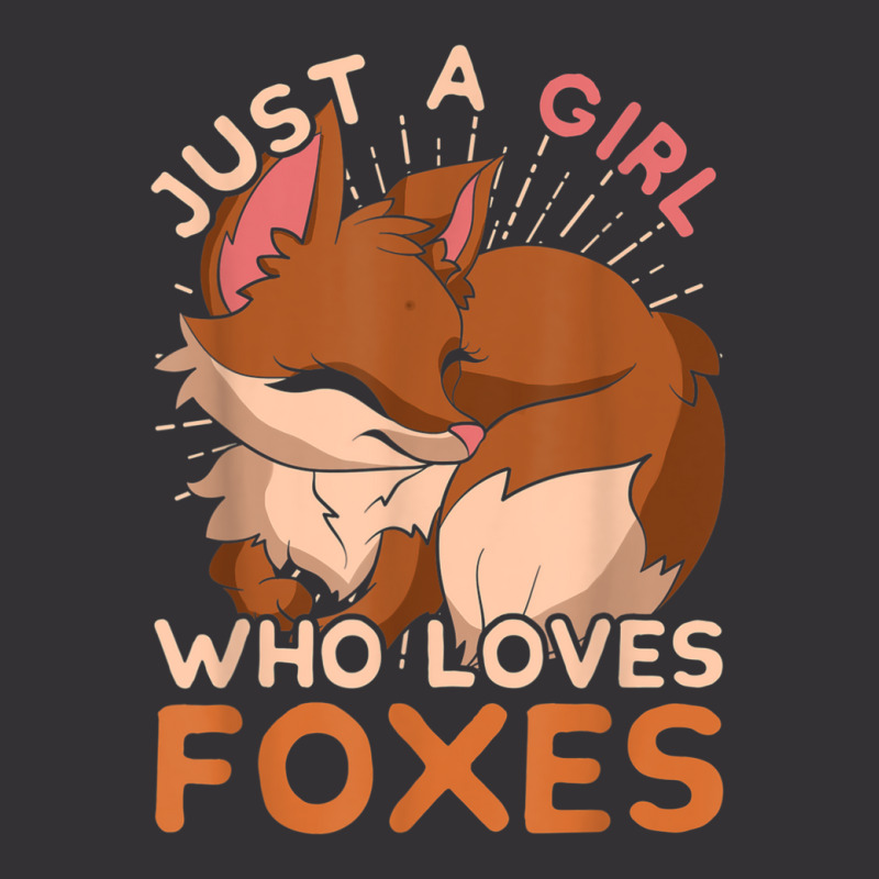 Just A Girl Who Loves Foxes Cute Wild Animal Women Gift Fox Vintage Hoodie And Short Set by RachelRenePeckham | Artistshot