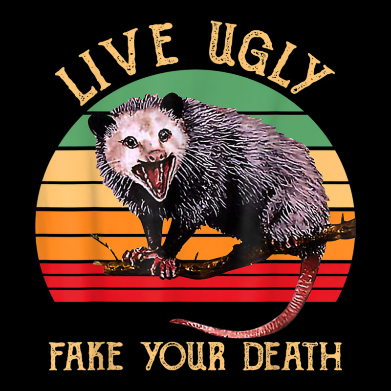 Live Ugly Fake Your Death Vintage Ugly Possum T Shirt Long Sleeve Shirts | Artistshot