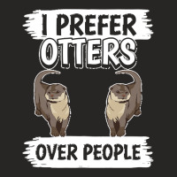 Otter T  Shirt Sea Otter I Prefer Otters Over People T  Shirt Ladies Fitted T-shirt | Artistshot