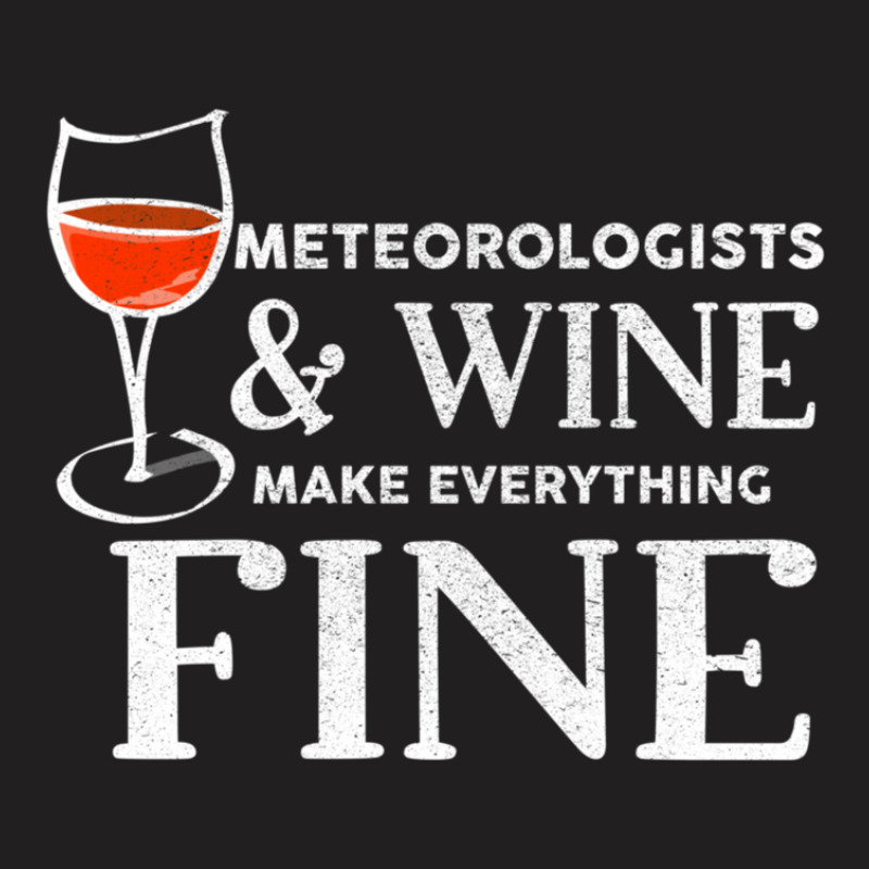 Meteorologists And Wine Make Everything Fine Meteorologist T-shirt | Artistshot