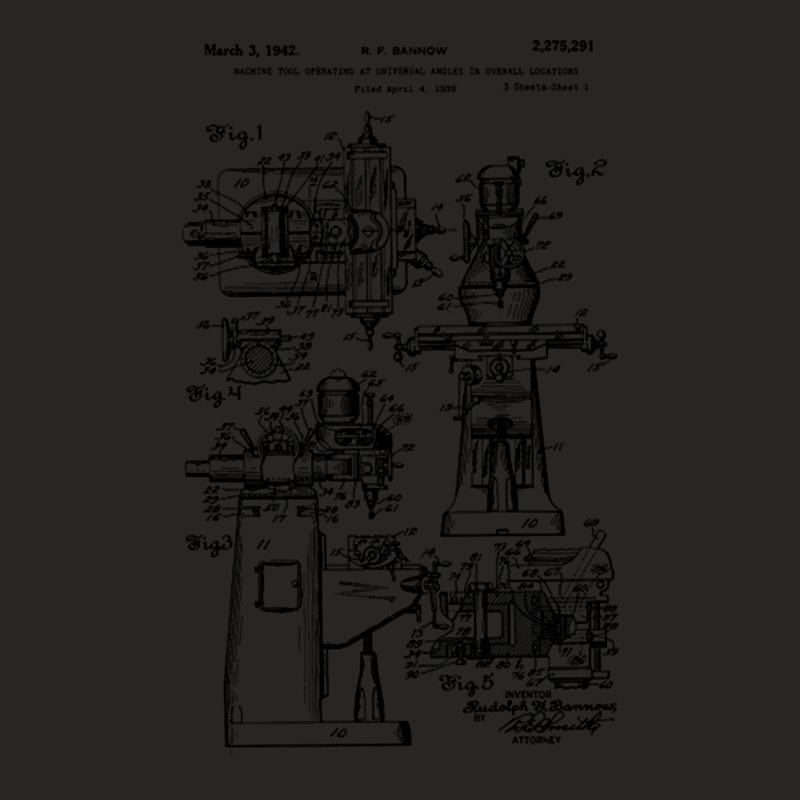 Bridgeport Milling Machine Patent 1942 Ladies Fitted T-Shirt by venbytumny | Artistshot