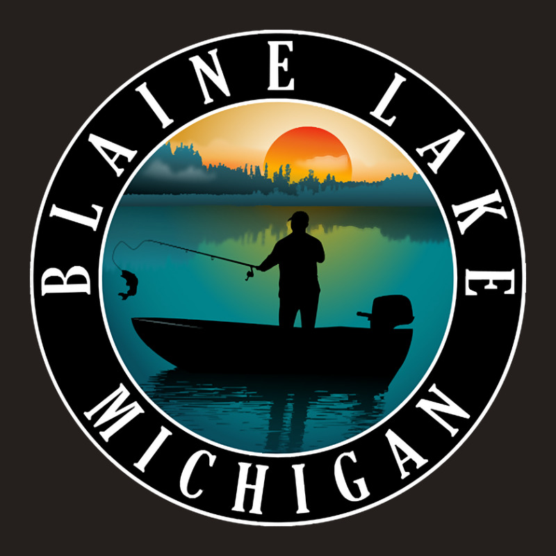 Blaine Lake Fishing Michigan Sunset Tank Top | Artistshot