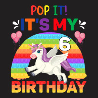 Pop It Fidget 6th Birthday Unicorn Girl Gift T-shirt | Artistshot