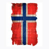 Vintage Norwegian Flag  Red Hippie T-shirt | Artistshot