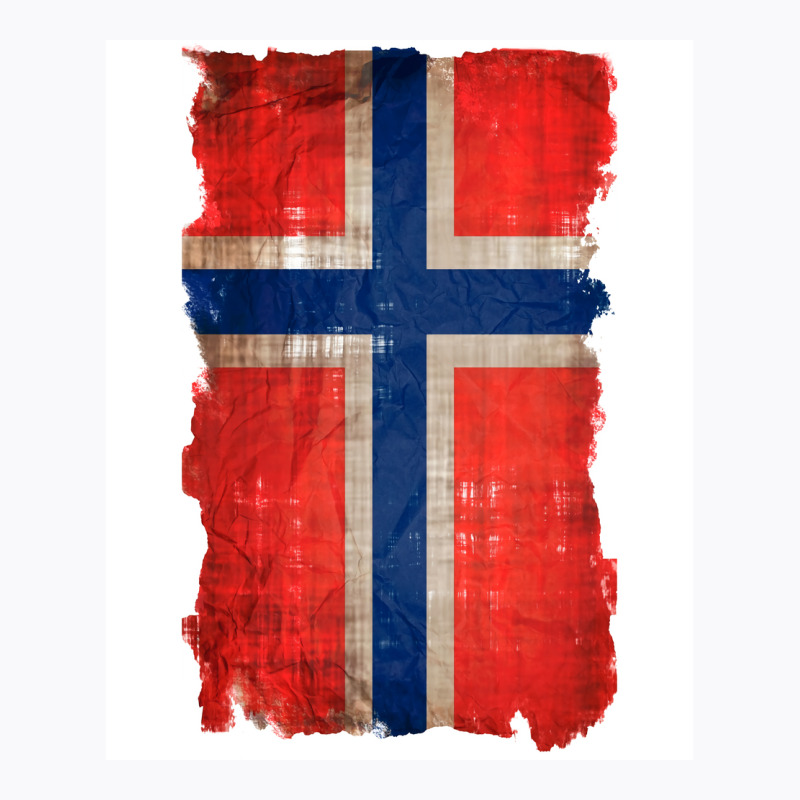 Vintage Norwegian Flag  Red Hippie T-shirt | Artistshot