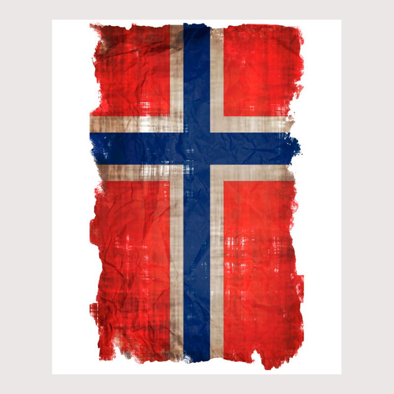 Vintage Norwegian Flag  Red Hippie Pocket T-shirt | Artistshot