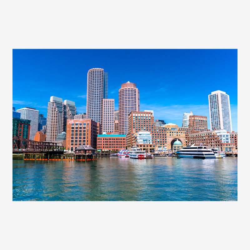 Boston, Massachusetts, Waterfront Adjustable Cap | Artistshot