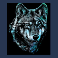 Wolf Face Blue Light Art  Hipster Hipster Men Denim Jacket | Artistshot