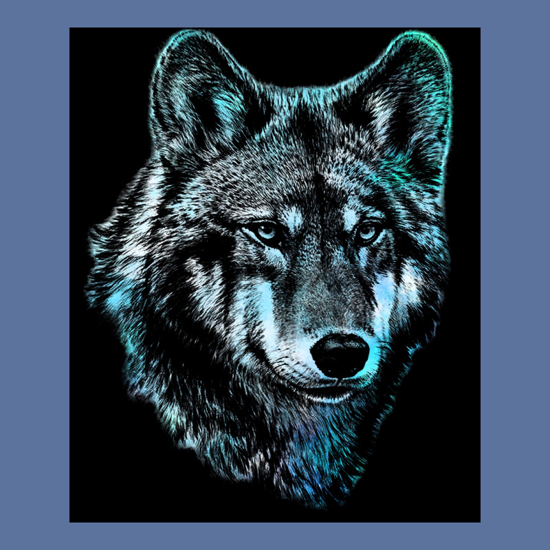 Wolf Face Blue Light Art  Hipster Hipster Lightweight Hoodie | Artistshot