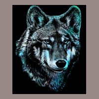 Wolf Face Blue Light Art  Hipster Hipster Vintage T-shirt | Artistshot