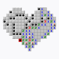 Minesweeper Heart Love Cute Valentine Day Long Sleeve T Shirt T-shirt | Artistshot