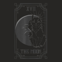 Tarot Card The Moon And The Cat Gothic Pagan Ladies Fitted T-shirt | Artistshot