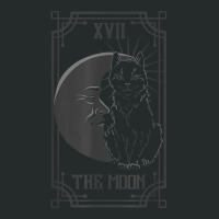 Tarot Card The Moon And The Cat Gothic Pagan Women's Triblend Scoop T-shirt | Artistshot