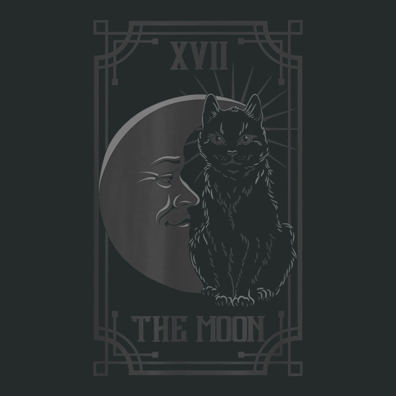 Tarot Card The Moon And The Cat Gothic Pagan Women's Triblend Scoop T-shirt by KarinLeighPurcell | Artistshot