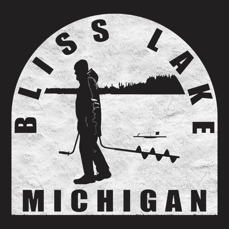 Bliss Lake Ice Fishing Michigan T-shirt | Artistshot