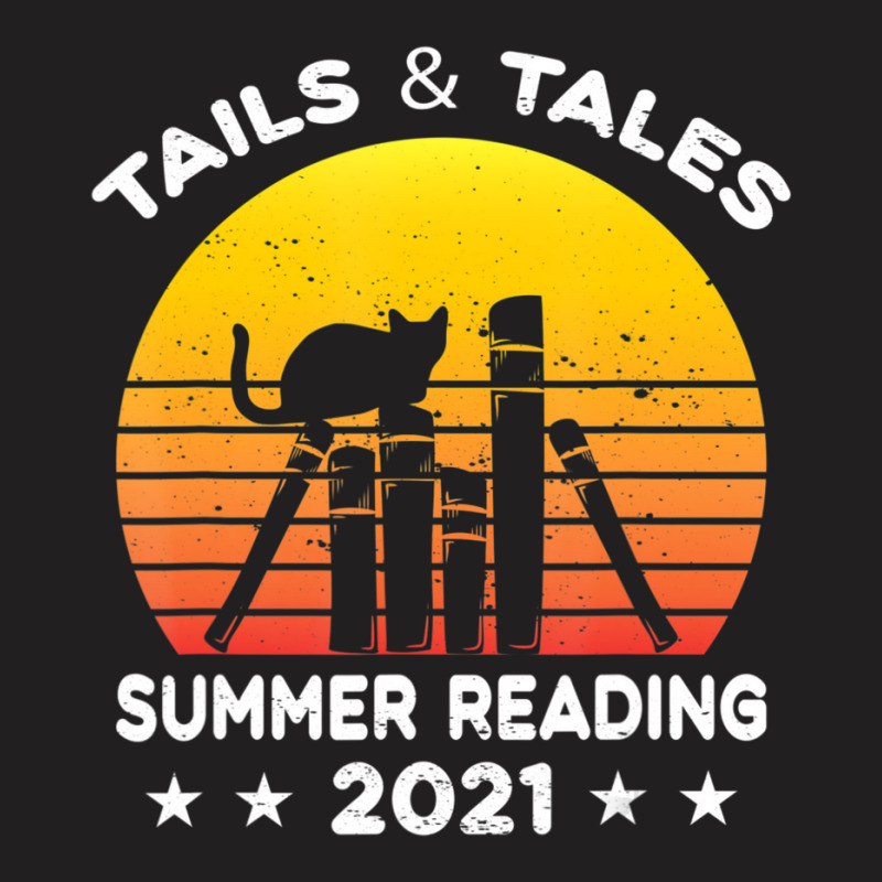 Hot Trend Summer Reading 2021 Tails And Tales Retro Sunset T-shirt | Artistshot