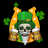 Lucky Irish Horseshoe Skull Drinking Beer Happy St. Patrick's Day V-neck Tee | Artistshot