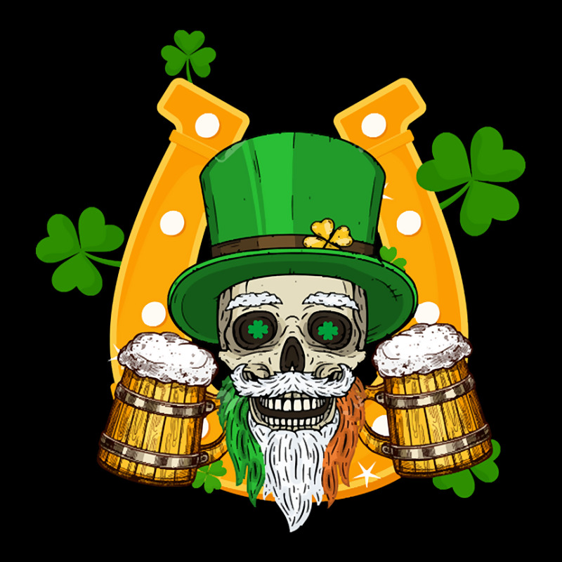 Lucky Irish Horseshoe Skull Drinking Beer Happy St. Patrick's Day V-neck Tee | Artistshot