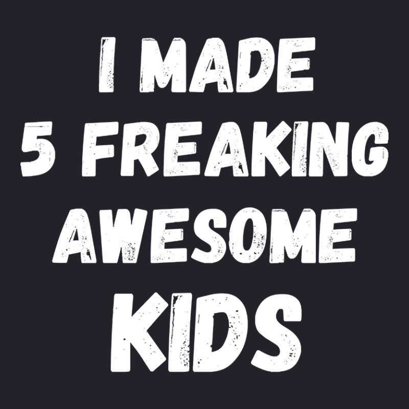 Parents Of 5 Kids I Made 5 Freaking Awesome Kids Unisex Sherpa-Lined Denim Jacket by cryingfamilies16 | Artistshot