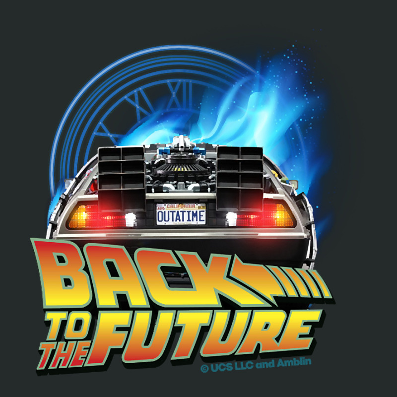 Back To The Future Delorean Teleport And Clock Tower. Perfect Present Women's Triblend Scoop T-shirt by davidozoan | Artistshot