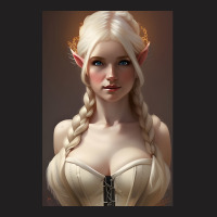 Beautiful Blonde Elf Pigtails Corset T-shirt | Artistshot