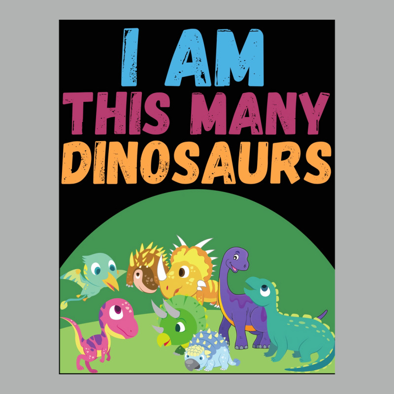 I Am This Many Dinosaurs 8 Eight Eighth Poster Quote Zipper Hoodie | Artistshot