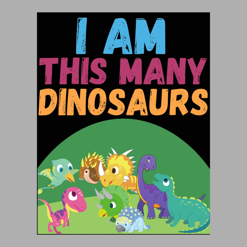 I Am This Many Dinosaurs 8 Eight Eighth Poster Quote Exclusive T-shirt | Artistshot